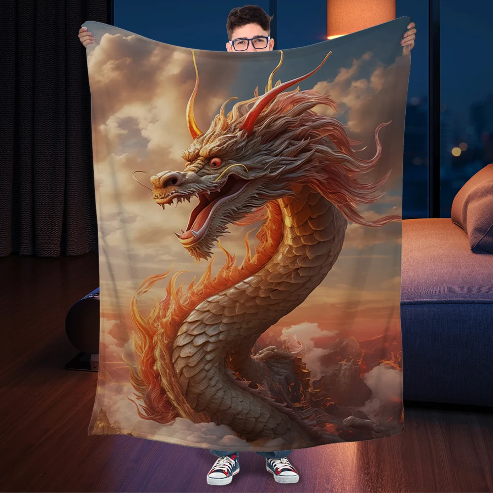 Индивидуальные одеяла настенные комнатные коврики с драконом тотемным простыни