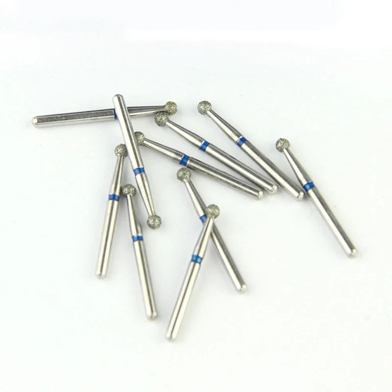 

10pcs/sets Dental Burs Diamond FG for Drill 001-021M Round Type Burs BR-28 Blue Rings Medium Dental Tools Dentistry Equiment