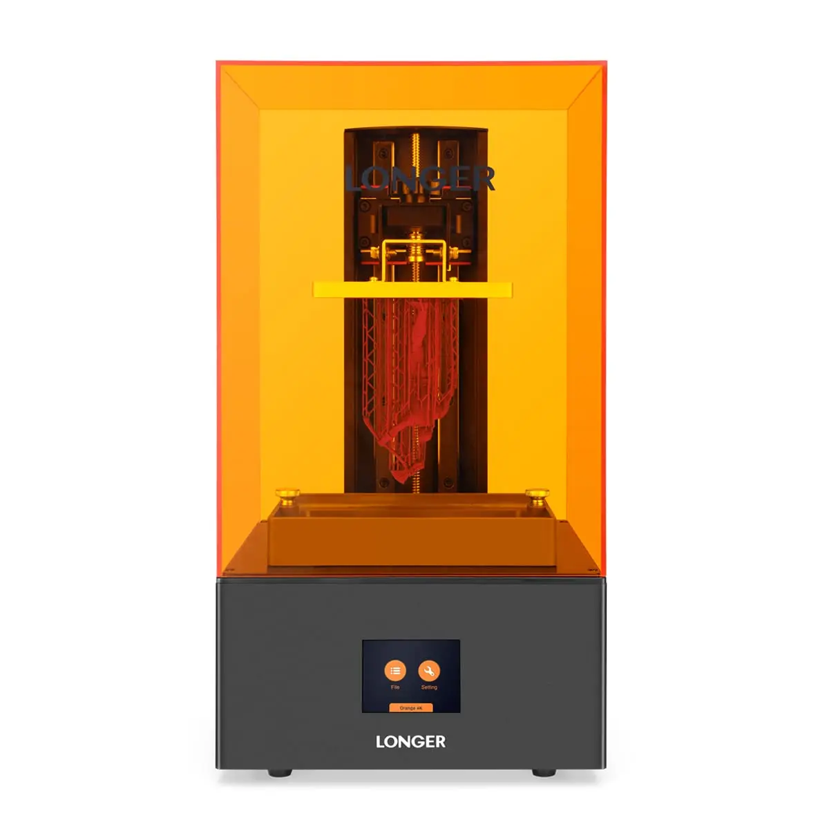 

Longer Orange 4K Photocuring 3D Printers Resin Printer with 5.5" 4K Monochrome Screen, Parallel LED Lighting, 4.72"x2.68"x7.48"