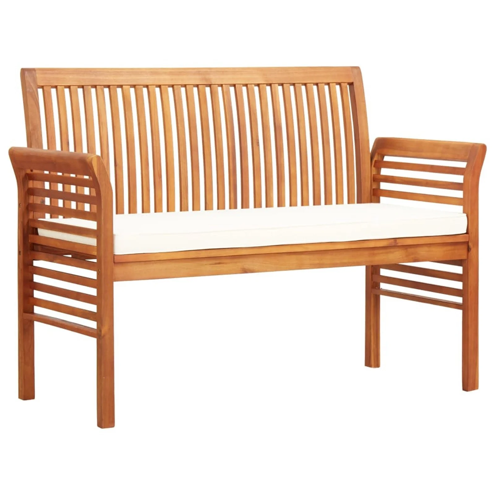 

2-Seater Garden Bench with Cushion 47.2" Solid Acacia Wood