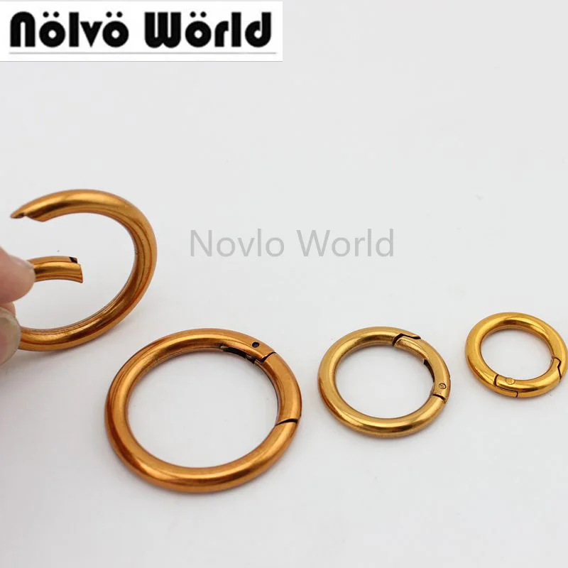 

30PCS Inner 20mm 25mm 32mm 38mm Belt Strap Snap Clip Trigger Spring Ring for Making Your Purse Bag Handbag old gold old silver