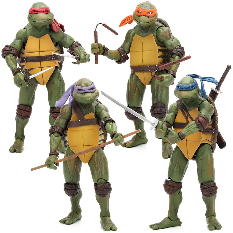 

1990 Movie Edition 2018 Limited Edition Teenage Ninja Turtles 7-inch Assembled Doll Handmade Model Ornaments Toy Children Gifts