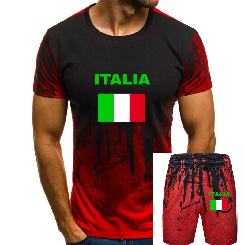 

T-shirt ITALY supporter football man football flag ITALIE bandiera euro tshirt
