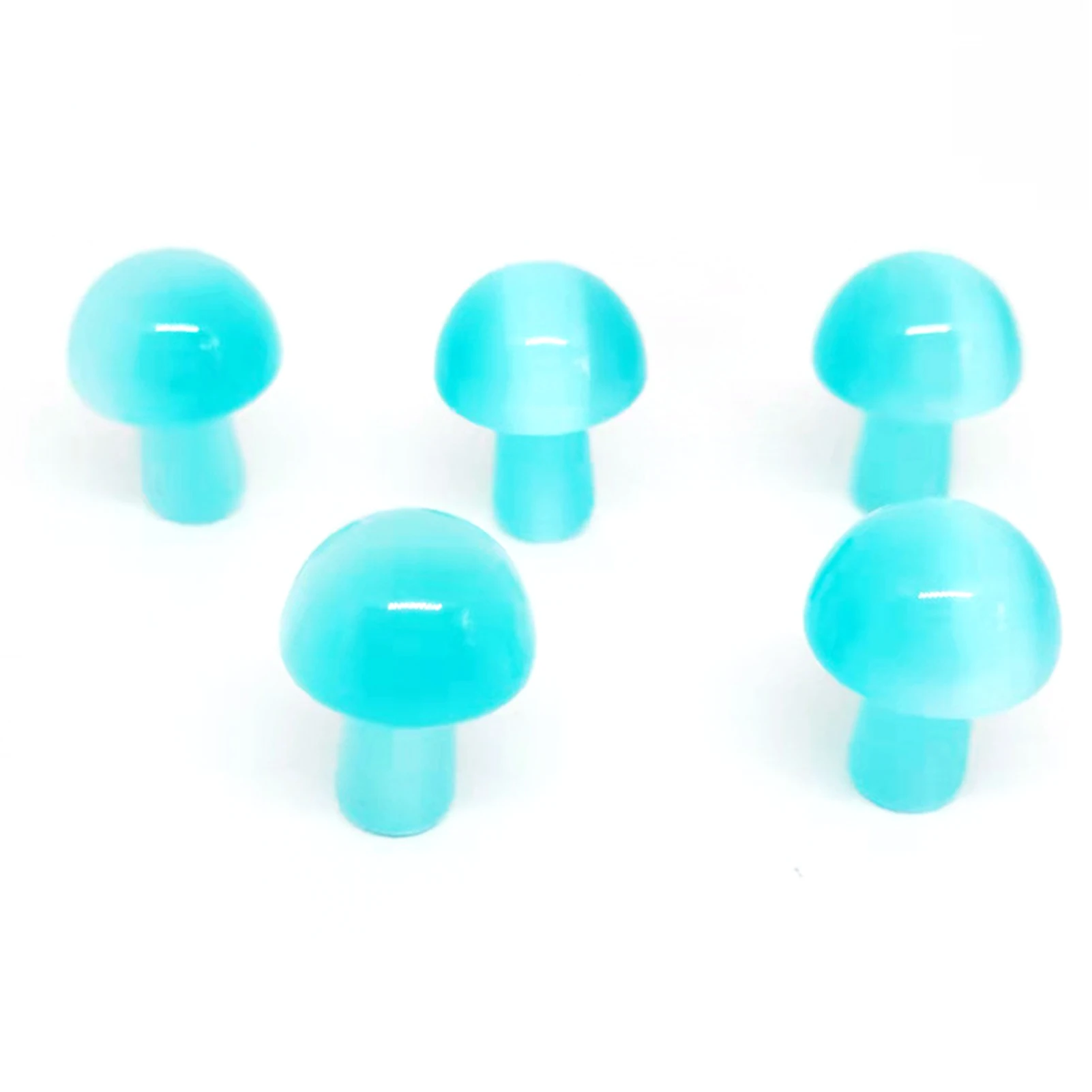 

5pcs Collection Jewelry Mushroom Statue Gift Reiki Mini Stone DIY Home Decor Living Room Figurines Natural Crystal Healing