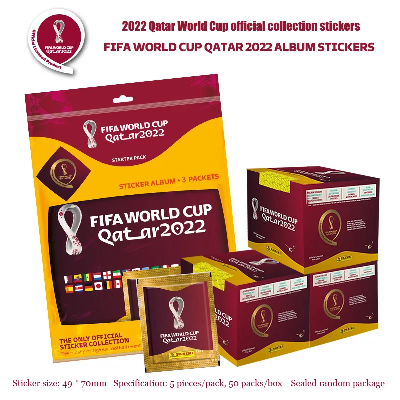 

PANINI 2022 Qatar World Cup Official Collection Stickers panini Soccer Stars Messi Ronaldo Neymar Fan Ball Star Collection Card