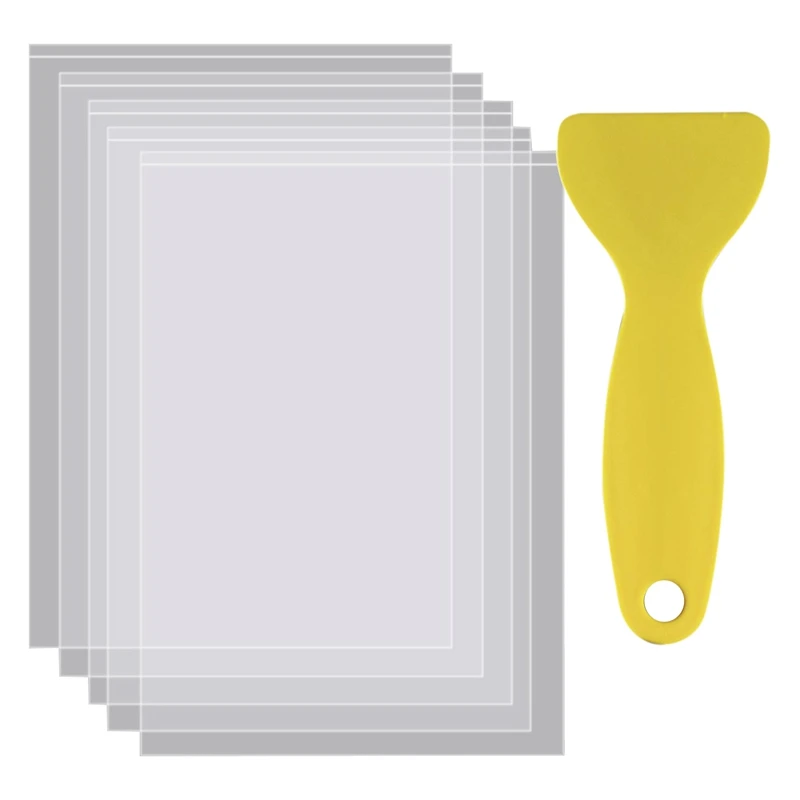 

5Pcs FEP Film 200X140X0.15 Mm Thickness For UV 3D Printers, LCD SLA Resin, With 1 Piece Replacement Plastic Spatulas