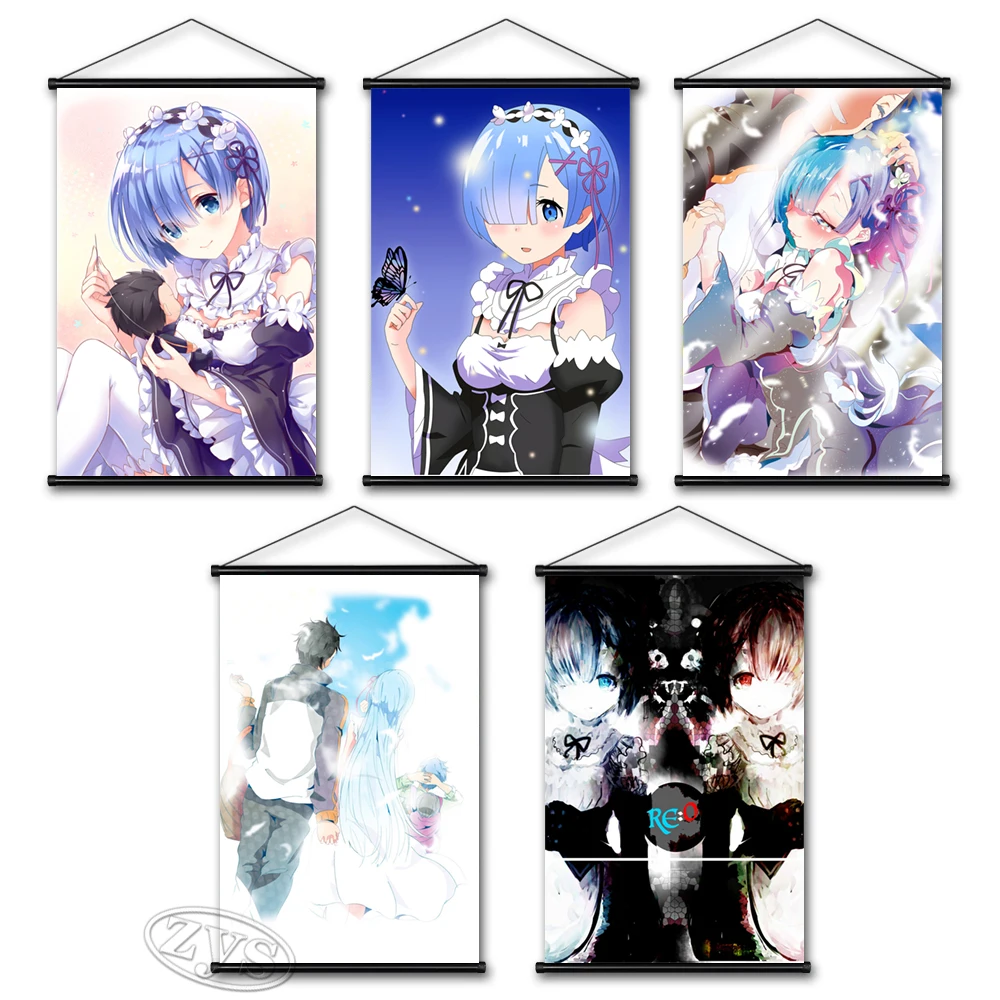 

Re:Zero Canvas Painting Kara Hajimeru Emilia Posters and Print Wall Art Pictures Cuadros for Living Room Hang Scrolls Home Decor
