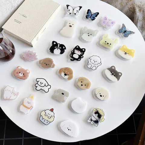 Милый мультяшный щенок, кронштейн для телефона Griptok для IPhone, Samsung, новая Корея, универсальные аксессуары, держатель для телефона, кольцо, поддержка Grip Tok