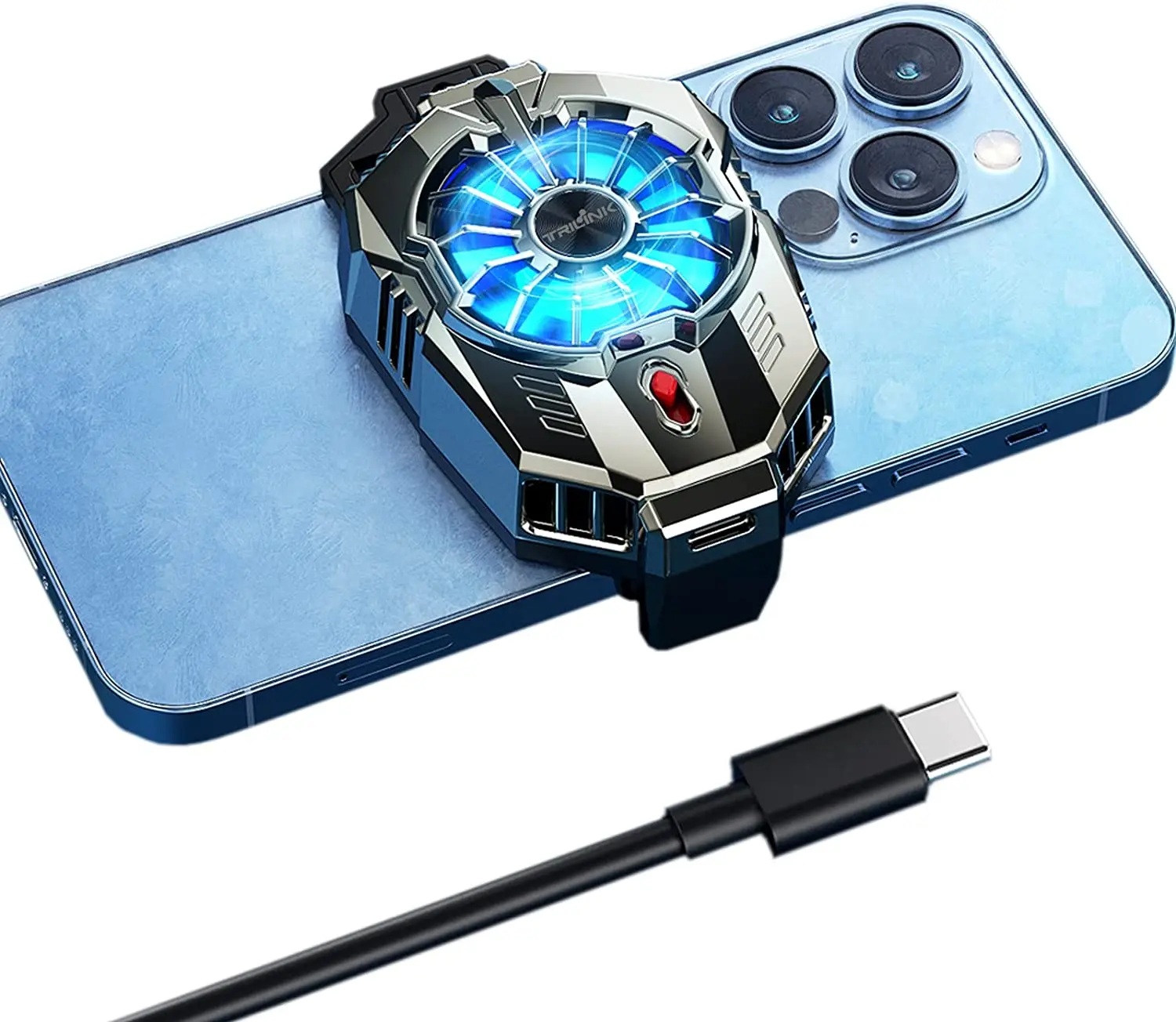 

Phone Cooler for Gaming,Universal Phone Cooling Fan with Two Cooling Modes,Mobile Phone Radiator Case for PUBG iPhone Smartphone