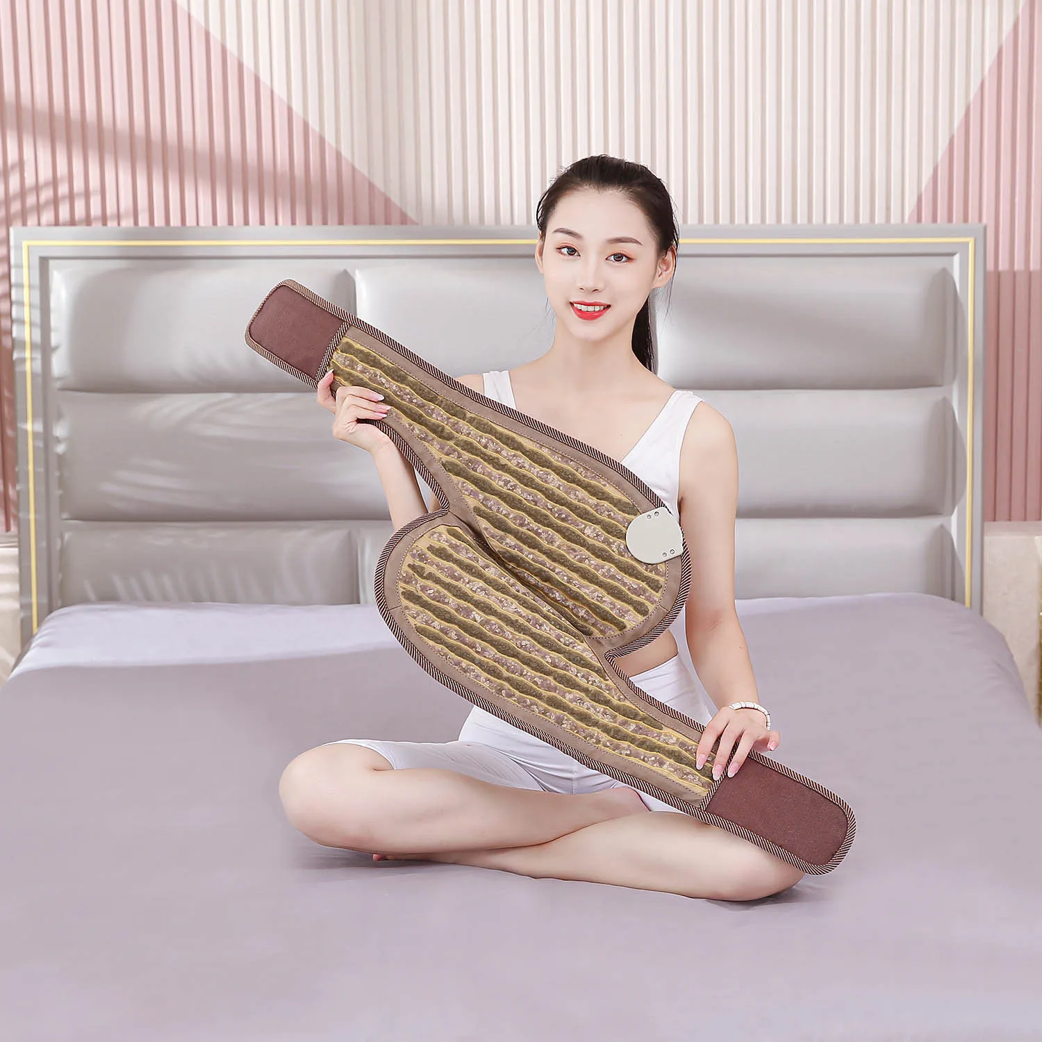 

Fanocare Micro-Energy E60 Amethyst Tourmaline Far Infrared Heating Massage Magnetic Hot Stone Therapy Knee Pads