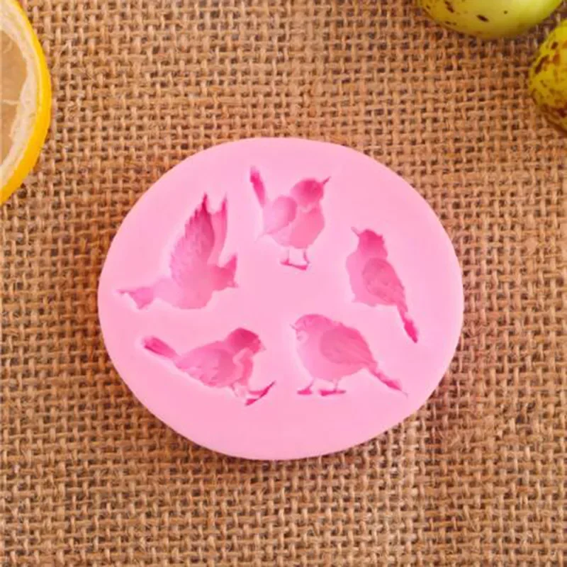 

2022New Birds Shape Silicone Fondant Cake Decorating Mold Chocolate Polymer Clay Mould Animal Cake Tool For Bakeware