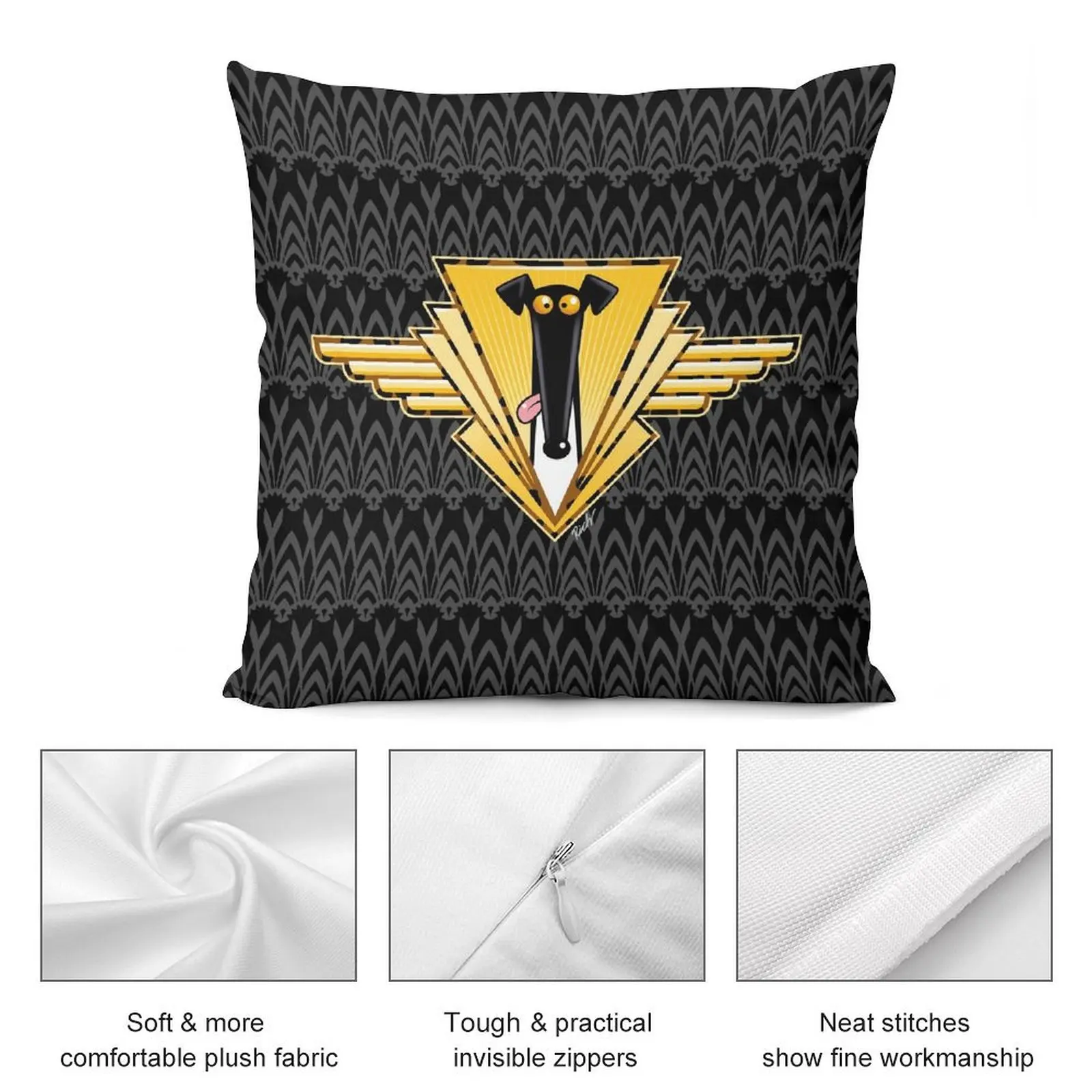 Декоративная подушка Derp в клетку для дивана