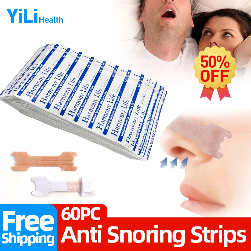 

10/50pcs Stop Snoring Nasal Strips Breathe Nose Patch Sleep Keep Anti Snore Easier to Better Breath