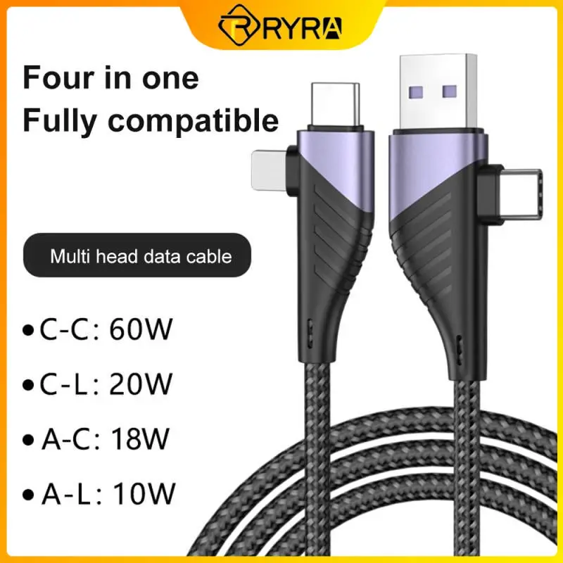 

RYRA PD 65W 20W Fast Charging Lightning Cable Charge USB C To SB Type C Cable Wire For IPhone Huawei Samsung Redmi Data Cord