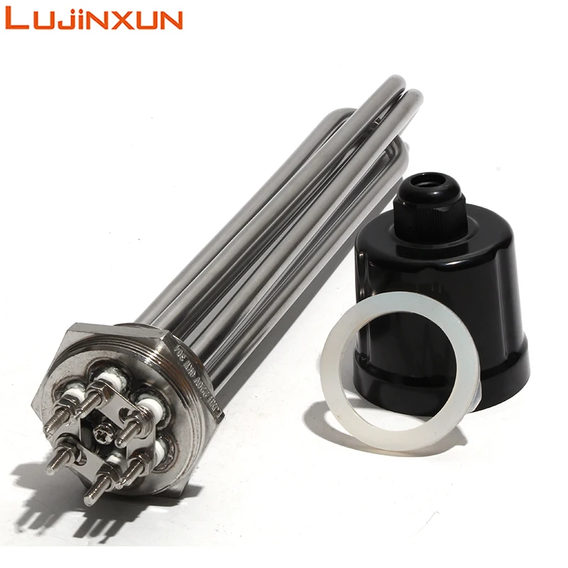 Lujinxun электрический водонагреватель погружной элемент DN32 1,25 дюйма BSP резьба 3000 Вт 4500 Вт 6000 Вт 9000 Вт 12 кВт 220 В 380 В нагревательная труба