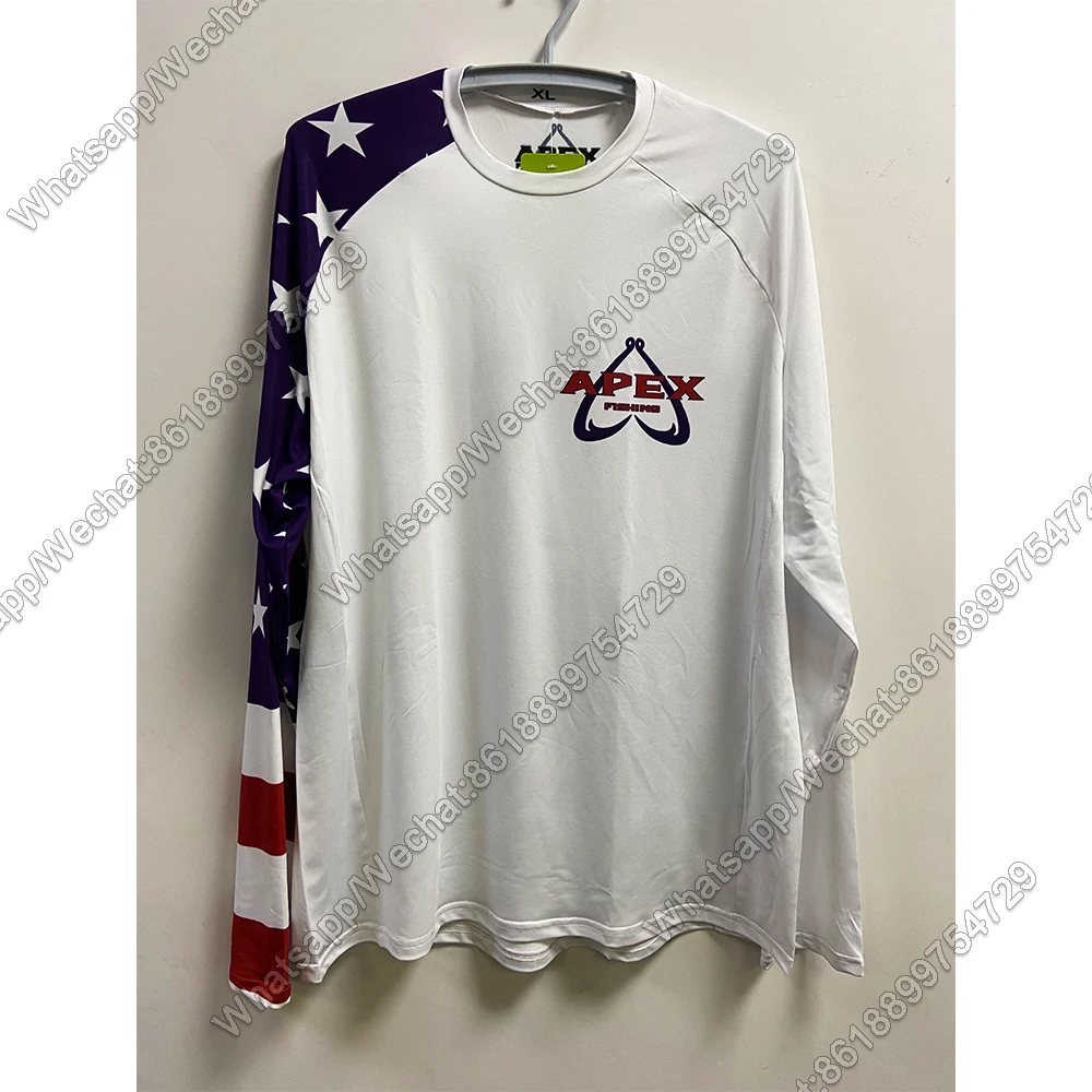 УФ-футболка рыболовная голубая с длинным рукавом воздухопроницаемая |