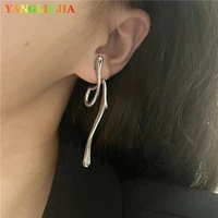 ylj irregular distorted line earrings fashion temperament abstract design luxury jewelry women eardrop jewelry accessories gift
