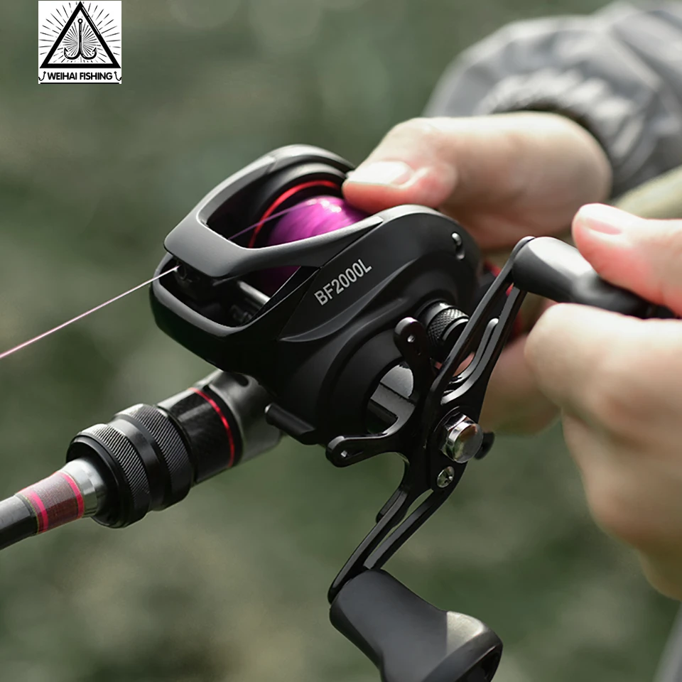 

WH Fishing Reel BF2000 Baitcasting Reel 7.2:1 for Bass Reel Saltwater Freshwater Reel Fishing Accessories Equipment Goods