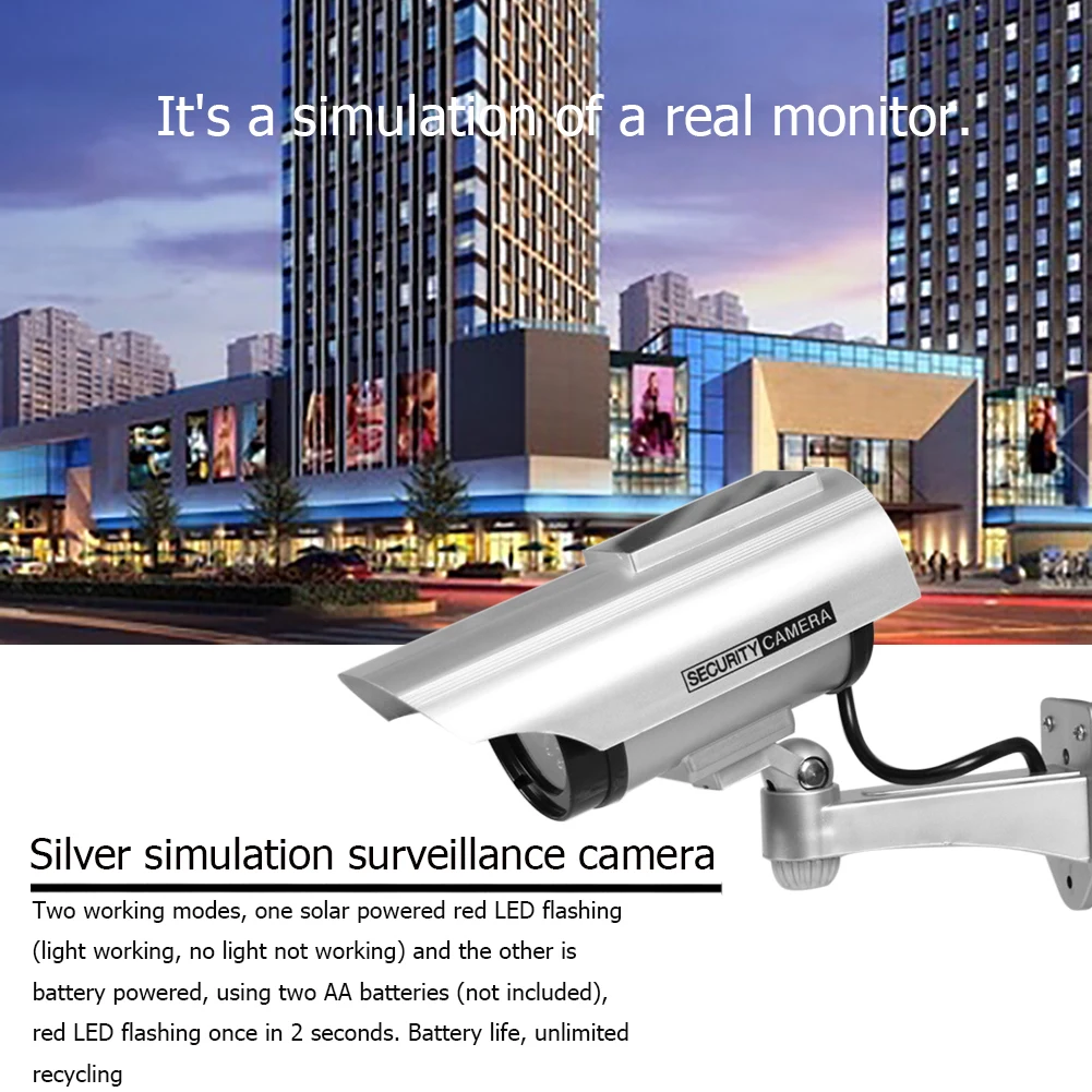 

Simulation Dummy Fake Camera Solar Waterproof Outdoor False Bullet Webcam