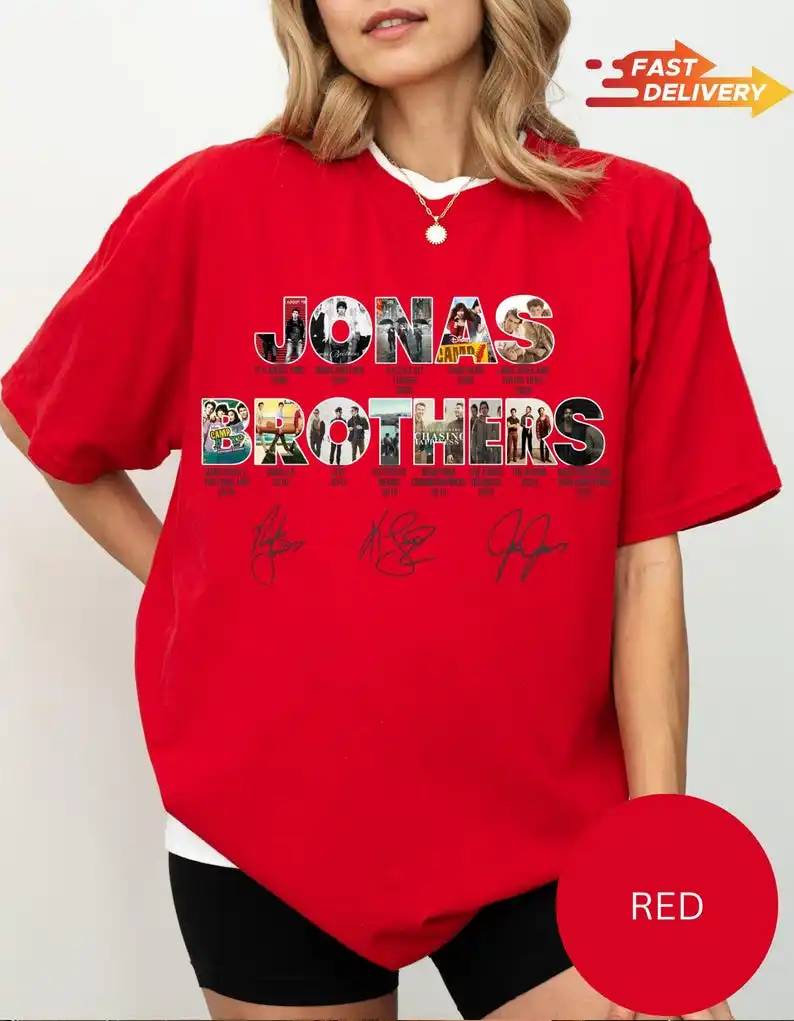 Футболка Jonas Brothers, концертная футболка, футболка в подарок фанатам Brothers, футболка с мемами (art.: 3920d4cb04065) - 3920d4cb04065