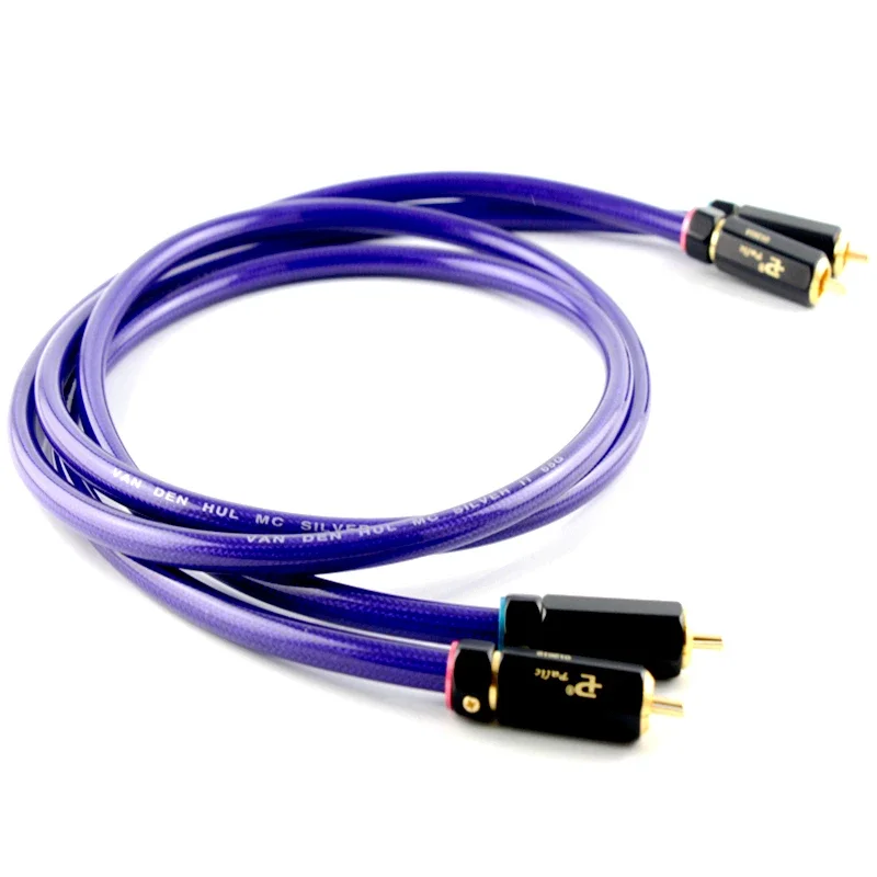 Посеребренный кабель RCA VDH Van Den Hau Hi-Fi аудио усилитель мощности CD для соединения
