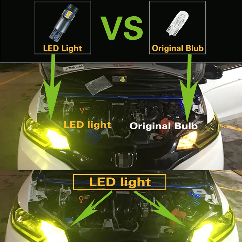 Светодиодная лампа дневного света W5W T10 Canbus для Kia Ceed Cerato Magentis Opirus Optima Picanto