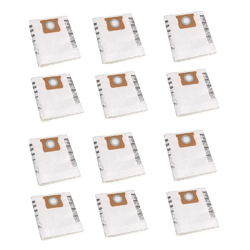 

12 Pcs Universal Dry Vac Dust Bag 5 To 8 Gallon Vacuum Cleaners For Shop Vac 5-8 Gallon Ridgid VF Dust Bags