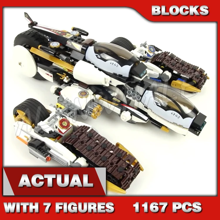 

1167pcs Shinobi Ultra Stealth Raider Desert Tank Detachable Helijet Tread Bikes 10529 Building Blocks Sets Compatible with Model