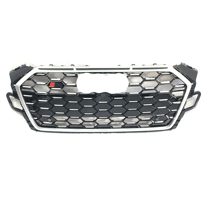 

Модифицированная решетка для переднего бампера для Audi A5 / S5 2021, обновленный стиль S5, автозапчасти, сетчатая решетка, гоночный гриль с кольцом