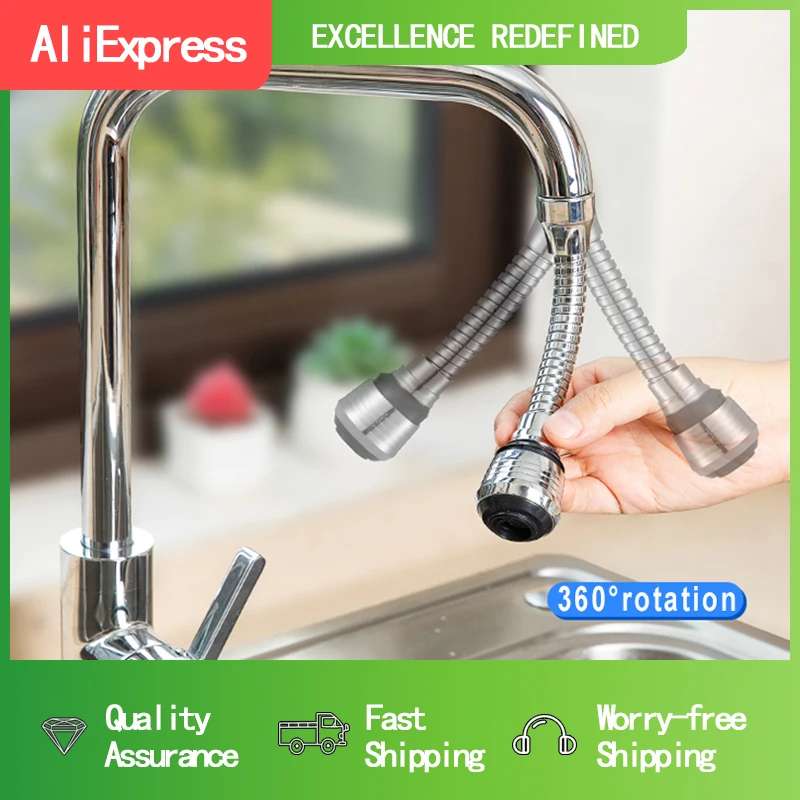 

Kitchen Gadgets 2 Modes 360 Rotatable Bubbler High Pressure Faucet Extender Water Saving Bathroom Kitchen Accessories Supplies