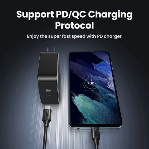 UGREEN USB C кабель 100 Вт для iPhone 15 MacBook Pro для Samsung Galaxy A52s кабель для быстрой зарядки 5A E-marker чип USB Type C кабель