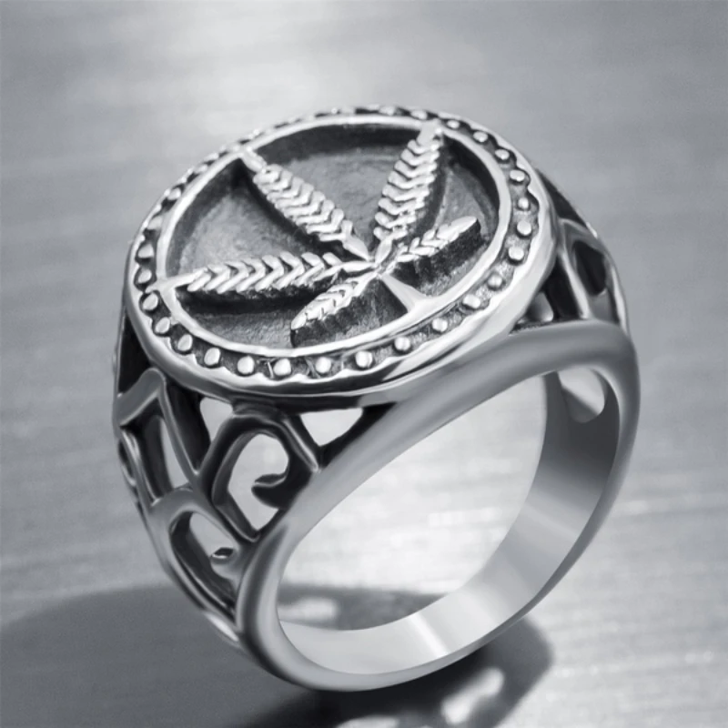 

Модное мужское кольцо с Кленовым листом, простое кольцо с полым серебряным цветом, рандомное ювелирное изделие в стиле панк, индивидуальное...