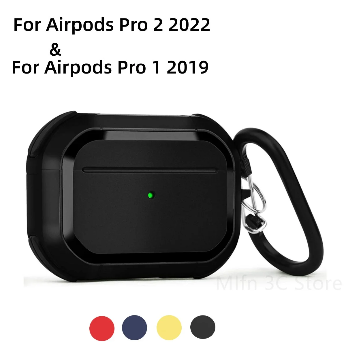 

2022 for AirPods Pro 2 Shockproof Protective Case For Man [Front LED Visible] Full Body Military Hard Shell for Airpods Pro 2 3