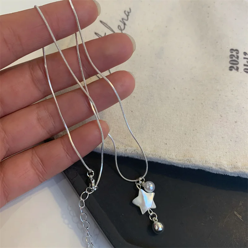 Ожерелье с подвеской из искусственного жемчуга и искусственным жемчугом