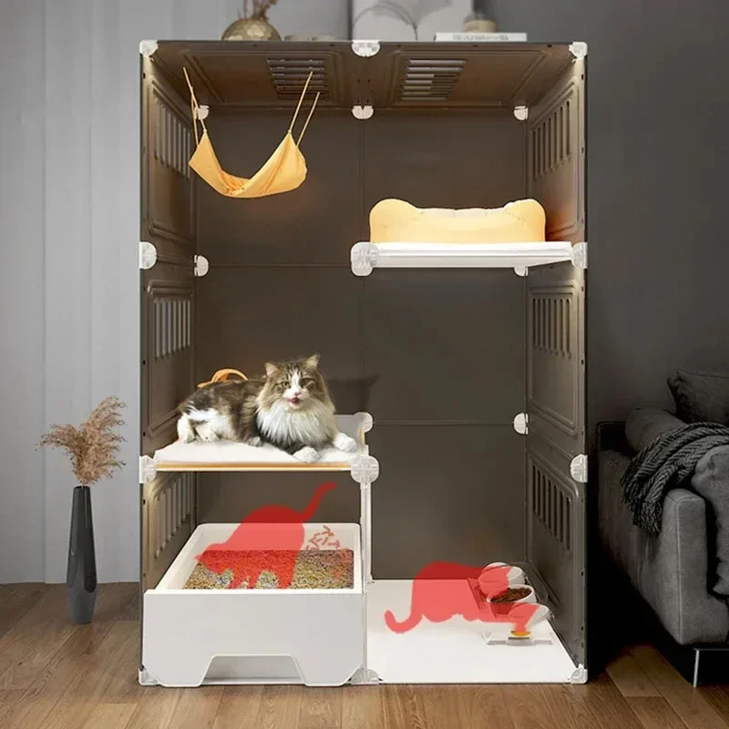 Прозрачные клетки для кошек домашняя многоэтажная кошачья вилла туалет супер