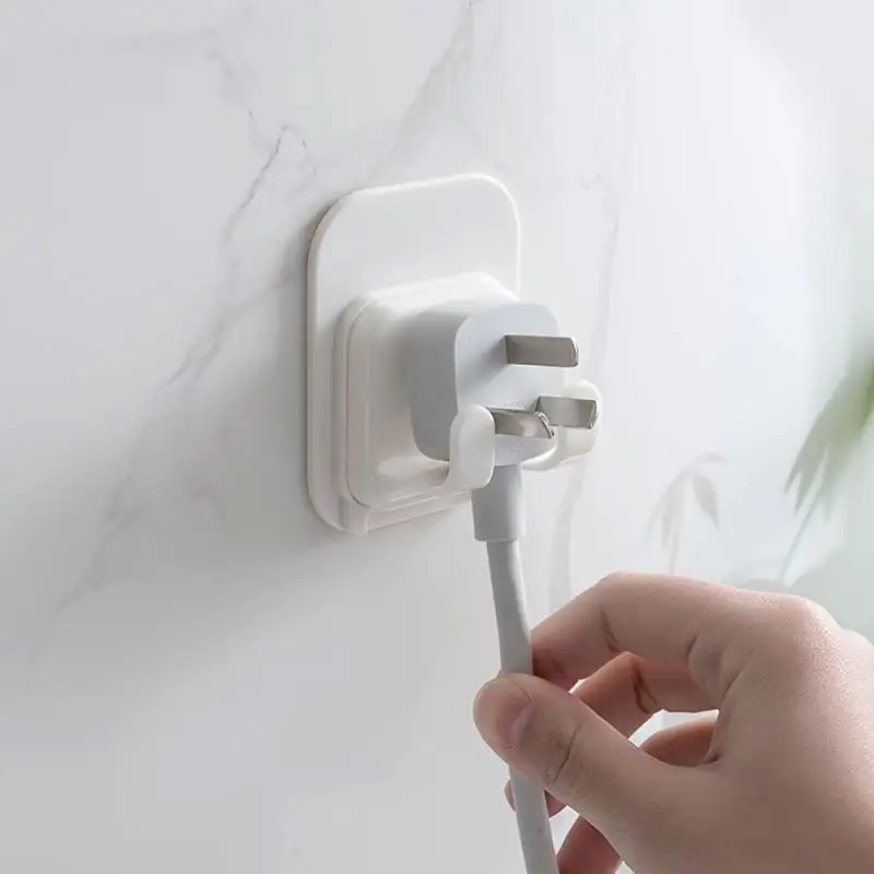 

1pcs Wall Storage Hook Kitchen Stealth Hook Power Plug Storage Holder Toilet Storage Rack Paste Hook Bathroom Accessories