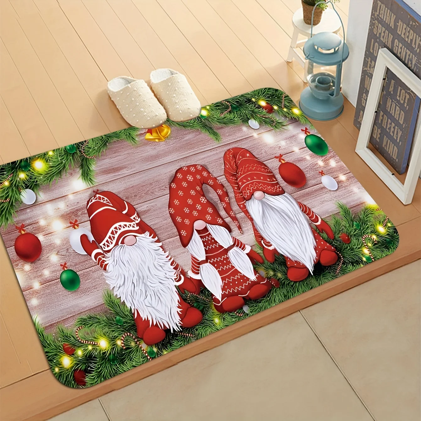Рождественский гном кухонный напольный коврик домашний декор зимний