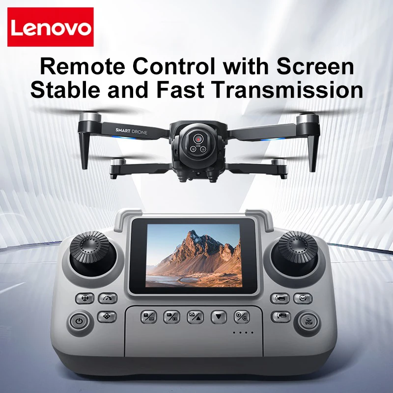 Фото Дрон Lenovo D18 8K с двойной HD-камерой, интеллектуальным обходом препятствий, бесщеточным двигателем, Wi-Fi, GPS и пультом управления с экраном №3