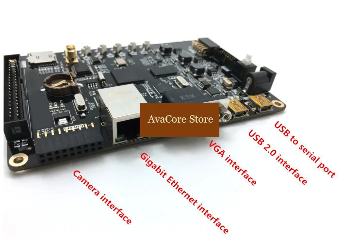Плата разработки AvaCoreFPGA XC6SLX16 DDR3 1 Гбит, FLASH 128 Мбит, гигабитный Ethernet, USB2.0, VGA, камера, SD, RTC, модуль расширения JTAG (art.: 3920dd116ee16) - 3920dd116ee16