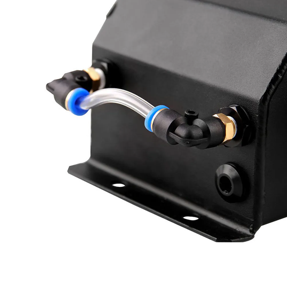 Фото Универсальный алюминиевый маслосборник объемом 1 л для вентиляции картера двигателя автомобиля, сепаратор масла и газа, резервуар для сброса масла. №5