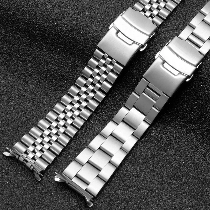 Фото Ремешок для часов из нержавеющей стали для Casio Duro MDV-107-1A MDV-106, Marlin, складная пряжка, дизайн №2