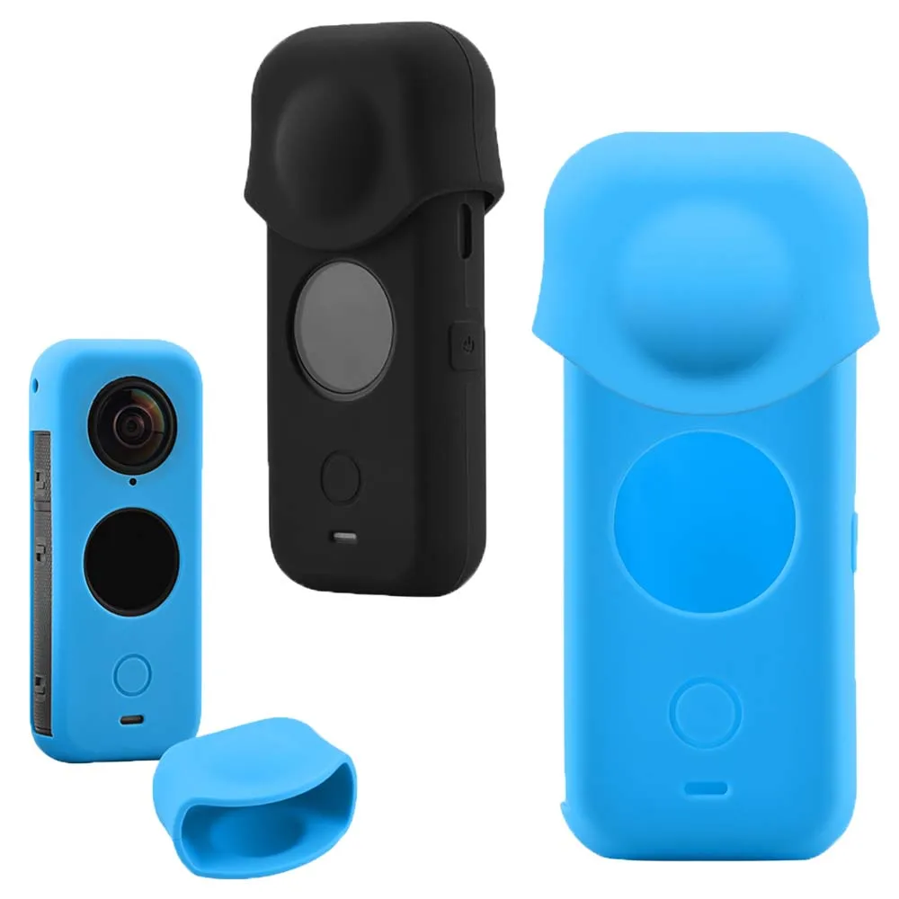 

Silicone Case Soft Cover Shell for Insta360 One X2 Dustproof Lens Cover Protective Sleeve Panoramic Camera Cap Accessories Parts