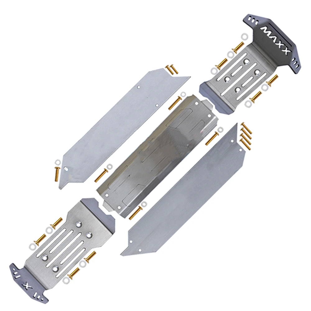 

Chassis Armor Protective Board Stainless Steel Chassis Protection Accessories for 1/10 MAXX W/WIDEMAXX -89086-4