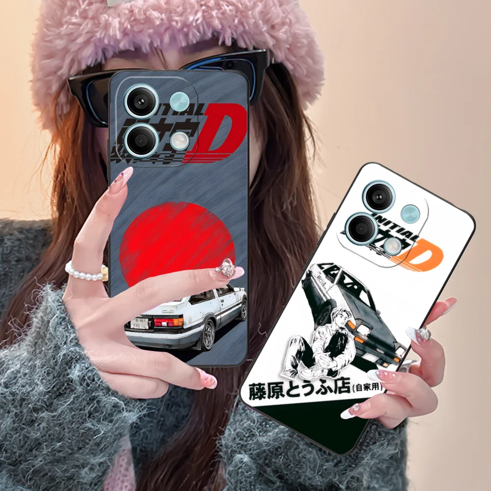 Чехол для телефона Initial D Takumi Xiaomi Redmi Note 13 12 11 10 9 8 7 6 S A Pro Lite Plus 5G черный чехол