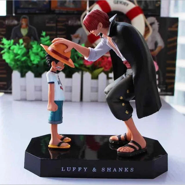 One Piece Action Figure Rufy Shanks regalo cappello 18cm 2