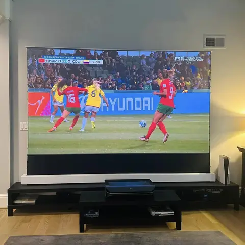 Лазерный ТВ-проектор 4k UHD, моторизованный проекционный экран с Т-призмой для пола UST ALR для проектора XGIMI Aura 2
