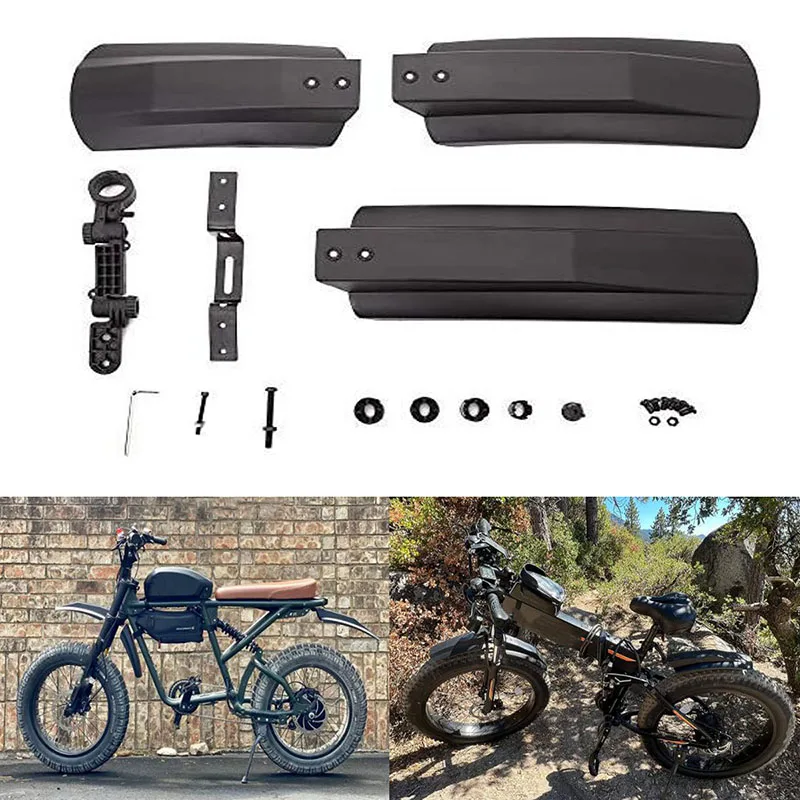 

20 26inch Snow Bicycle Mudguard Front Back Rear Tire Mud Guard Kit Bike Fenders Set for Fat Bike MTB Bikes Cycling Mountain Bike