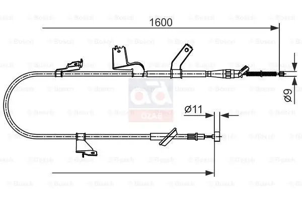 

Store code: 1987482427 for hand brake wire right AGIL A.B