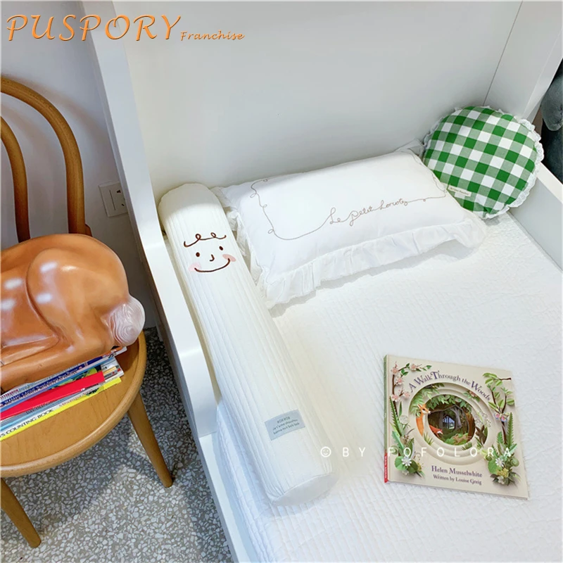 

Детская подушка для сна с мультяшным медведем, подушка для защиты от столкновений, Детская комфортная подушка из чистого хлопка, моющиеся п...