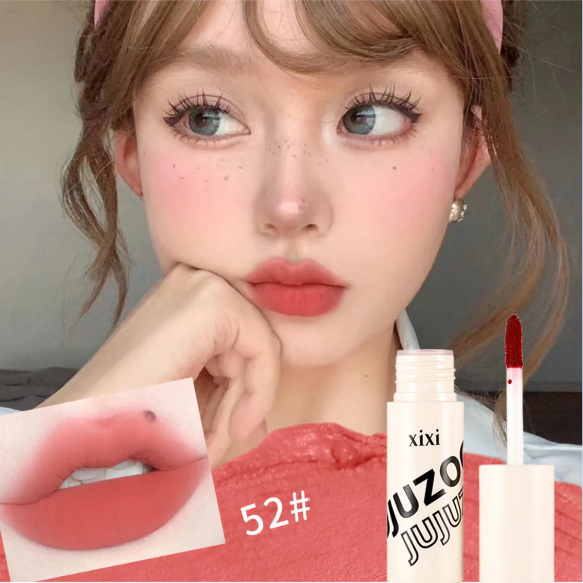 

Xixi Korean Lip Gloss Velvet Liquid Lipstick 24 Hours Waterproof Lip Mud Vintage Makeup Cheap Pigment Rare Beauty Cosmetic Women